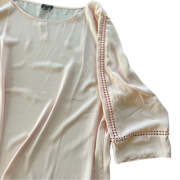 NWT Talbots Womens Pale Pink Blouse Top Cutouts Long Sleeved Zip Side size 3X - Picture 9 of 12